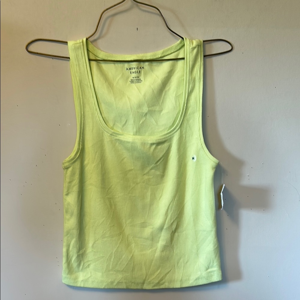 American Eagle Outfitters yellow fitted sleeveless tank top.  Size M.  new w/tag